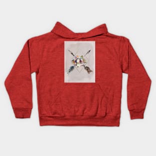 Tribal Dreams - Flowers and Arrows Kids Hoodie